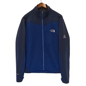 THE NORTH FACE Mens Flight Series TKA Stretch Fleece Jacket Sz L Blue Full Zip